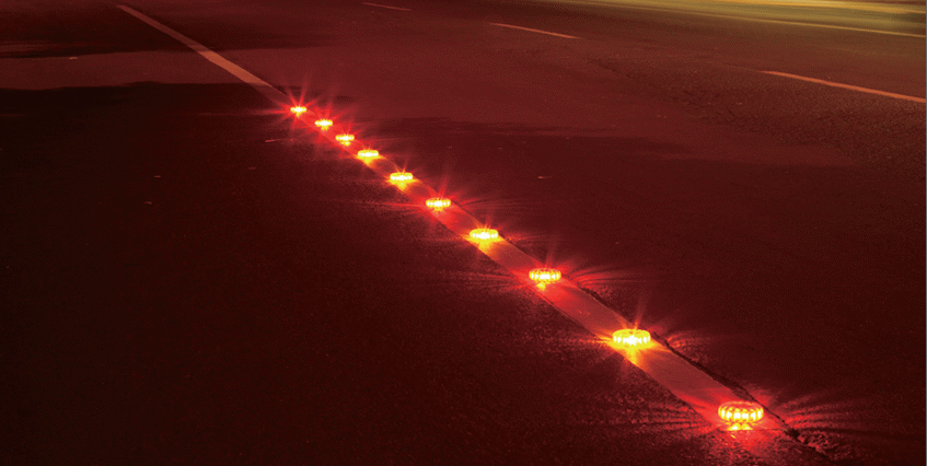 SET Výstražné světlo LED Power Flash 306L v profi kufru s nabíjecím příslušenstvím, žluté
