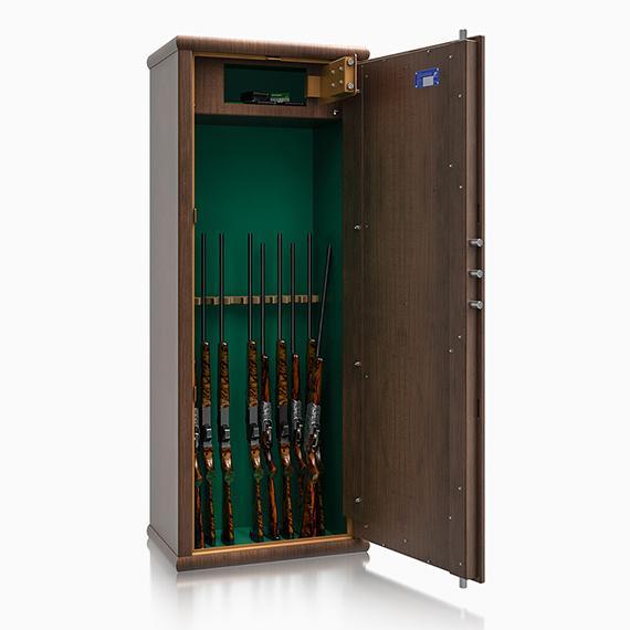 Luxusní skříň na deset zbraní Araldo, wood line